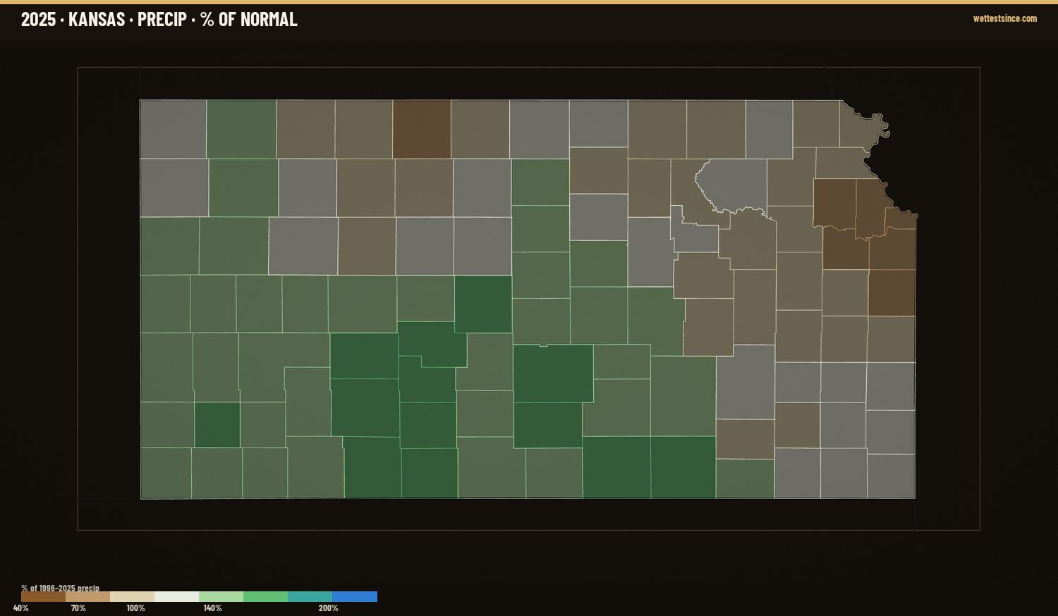 Where 2025 Ran Wet &amp; Dry