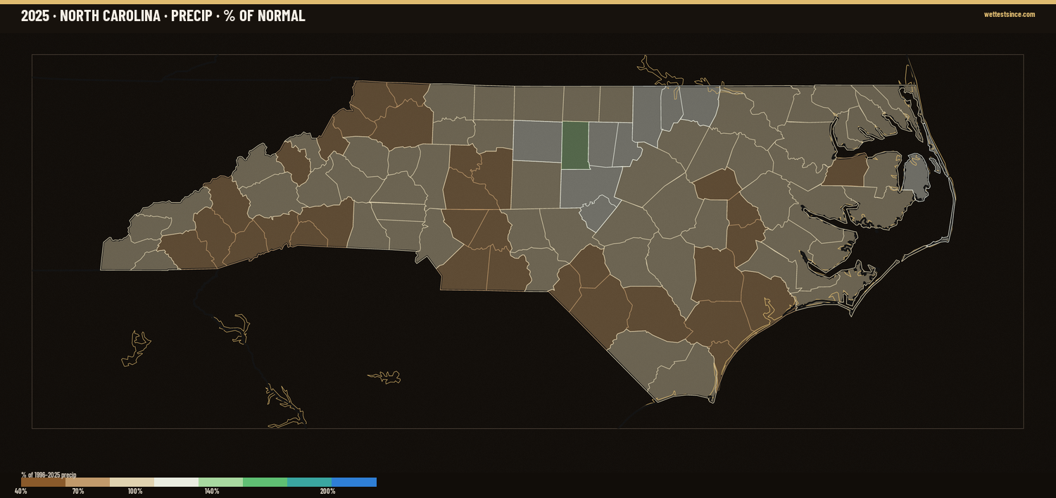 Where 2025 Ran Wet &amp; Dry